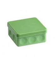 Коробка разветвительная квадратная 86х86х39мм, IP55, зеленая