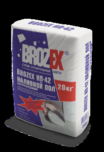 Пол наливной Brozex NF-420 Нивелир ФИНАЛ самонивелирующийся 20 кг 1 уп =56 шт