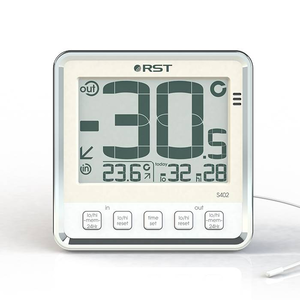 Термометр цифровой для пластиковых и деревянных окон (термометр, ice alert, индикатор состояния батареи) цвет слоновая кость